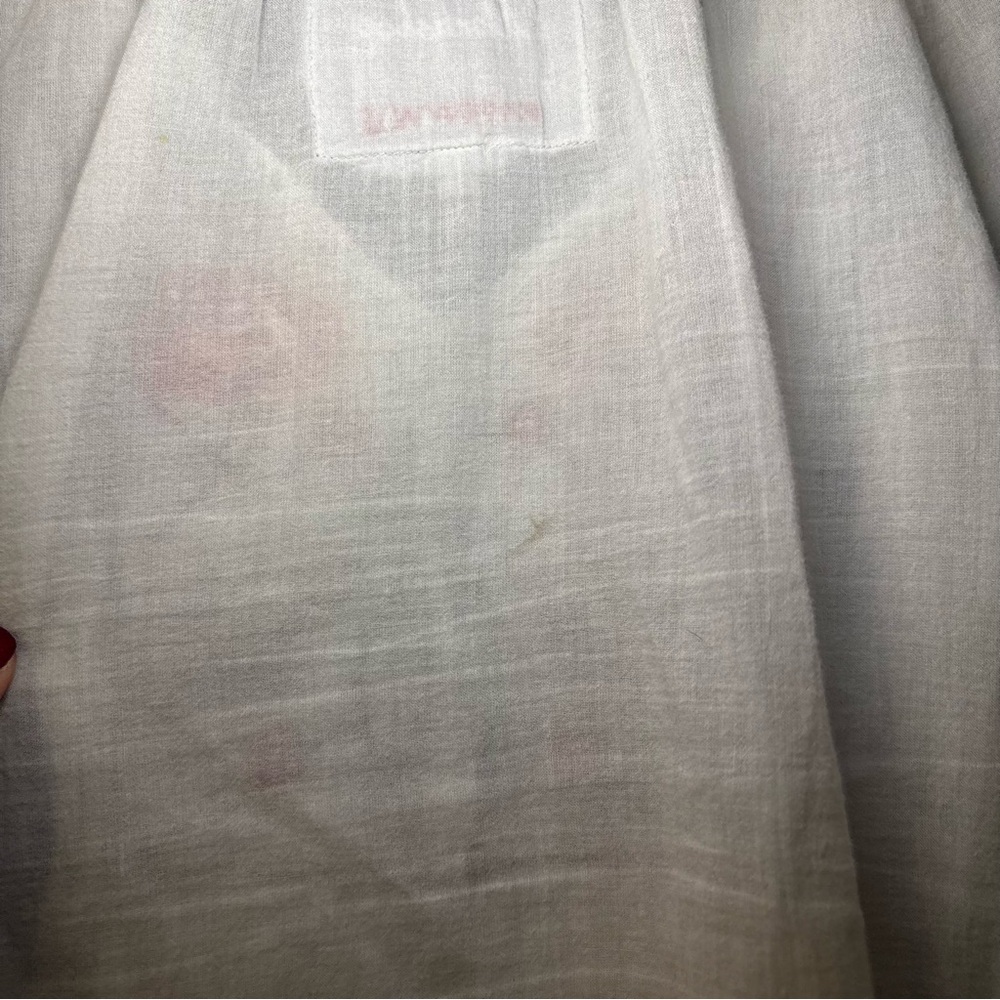 Johnny Was White Blouse with Red and Blue Embroidery - Picture 16 of 16